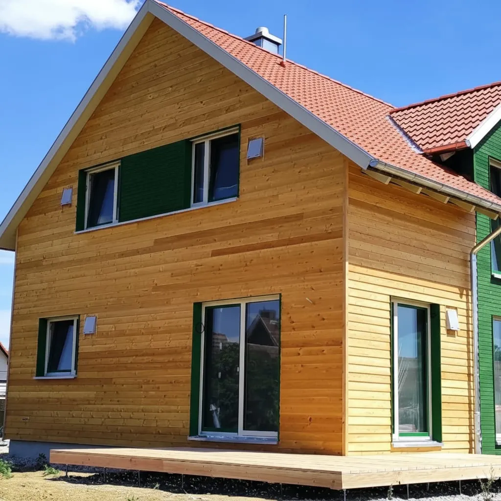Einfamilienhaus mit neuer Lärchen-Fassadenverkleidung – echtes Projekt von MDW Holz & Ausbau